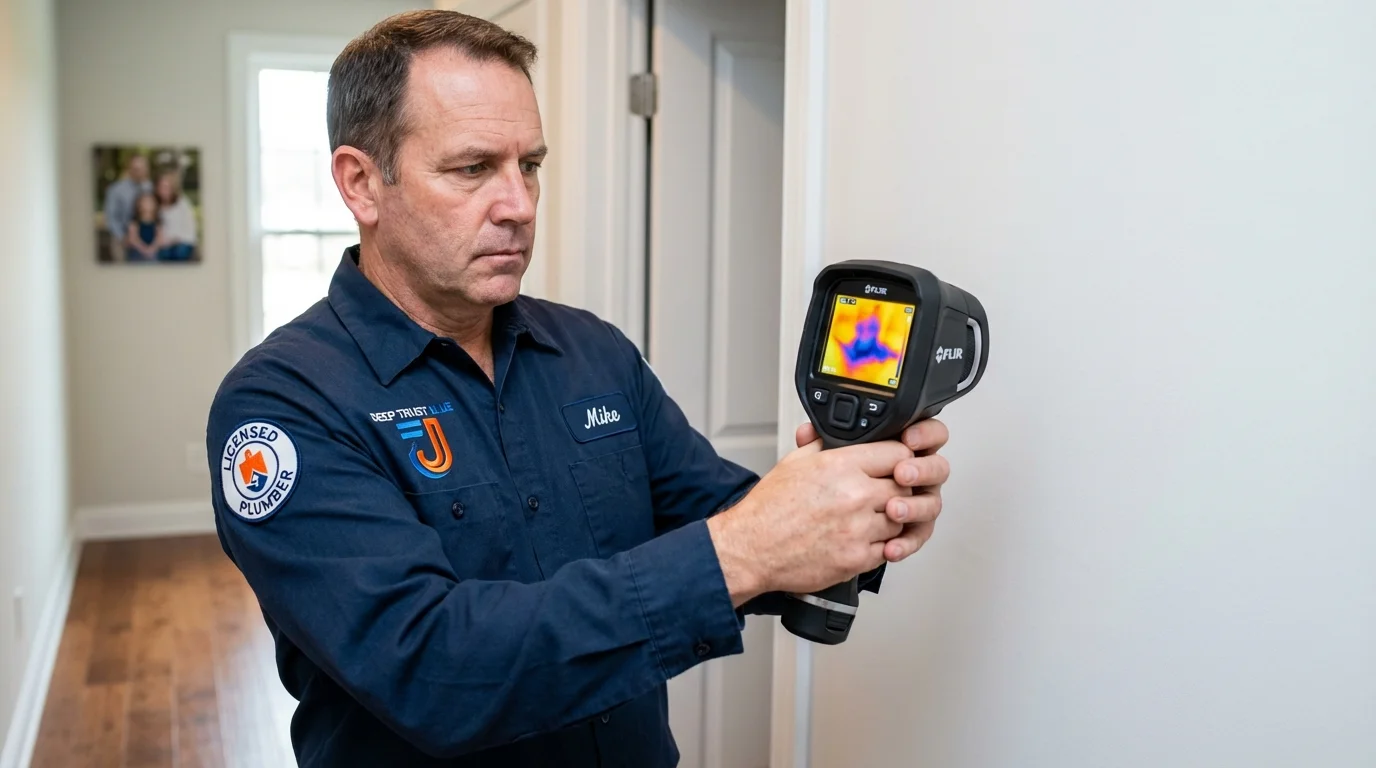 Thermal imaging leak detection by Johns Plumbing LLC in Pekin
